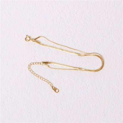Double-layer 18K Gold Plated Chain Bracelet
