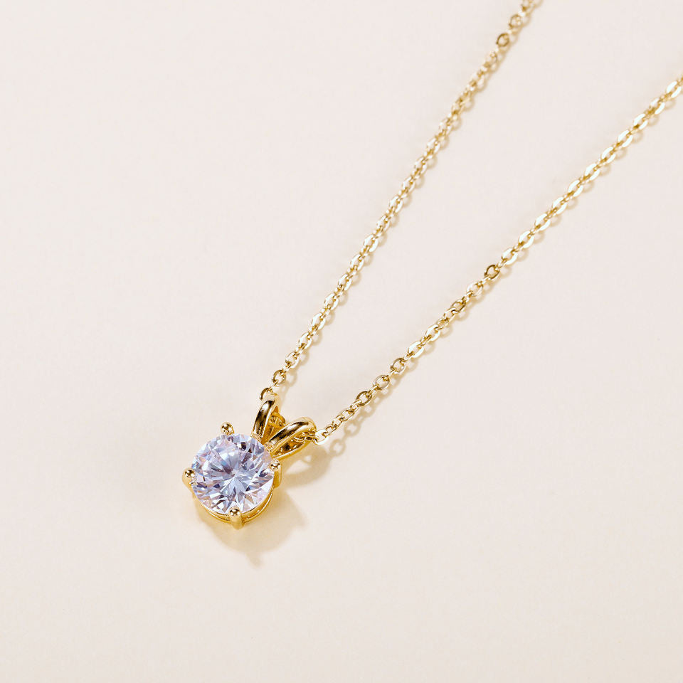 Cubic Zirconia Necklace Stainless Steel