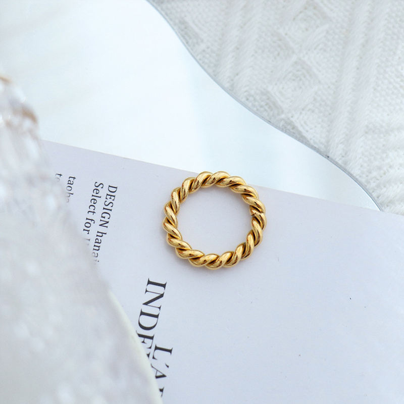 Infinity 18K Gold Plated Twisted Ring