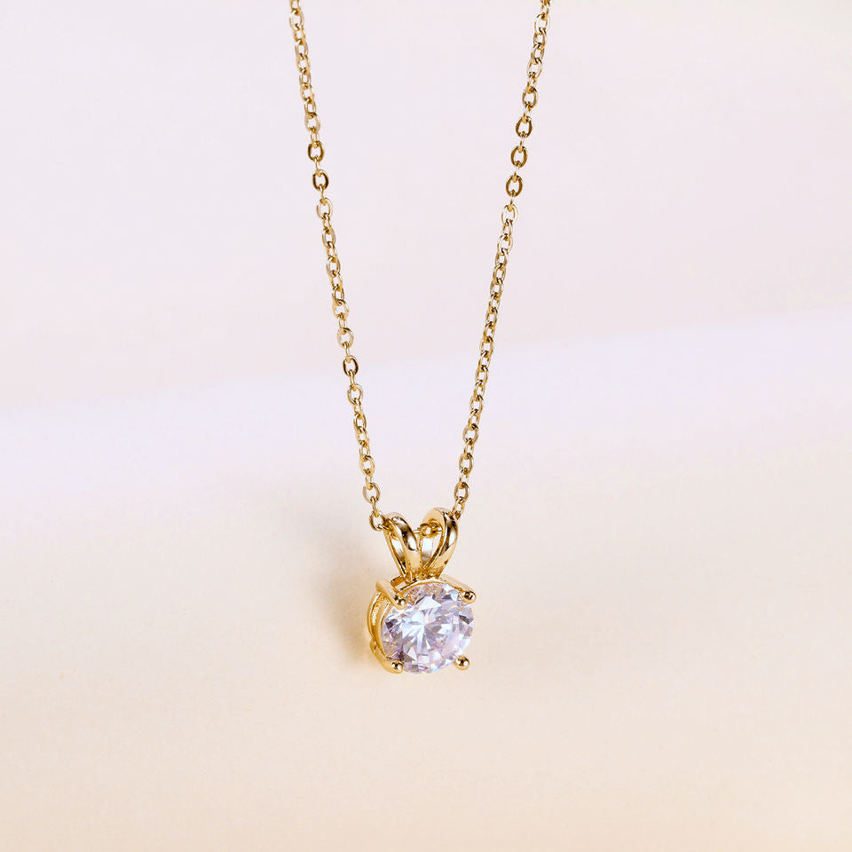 Cubic Zirconia Necklace Stainless Steel
