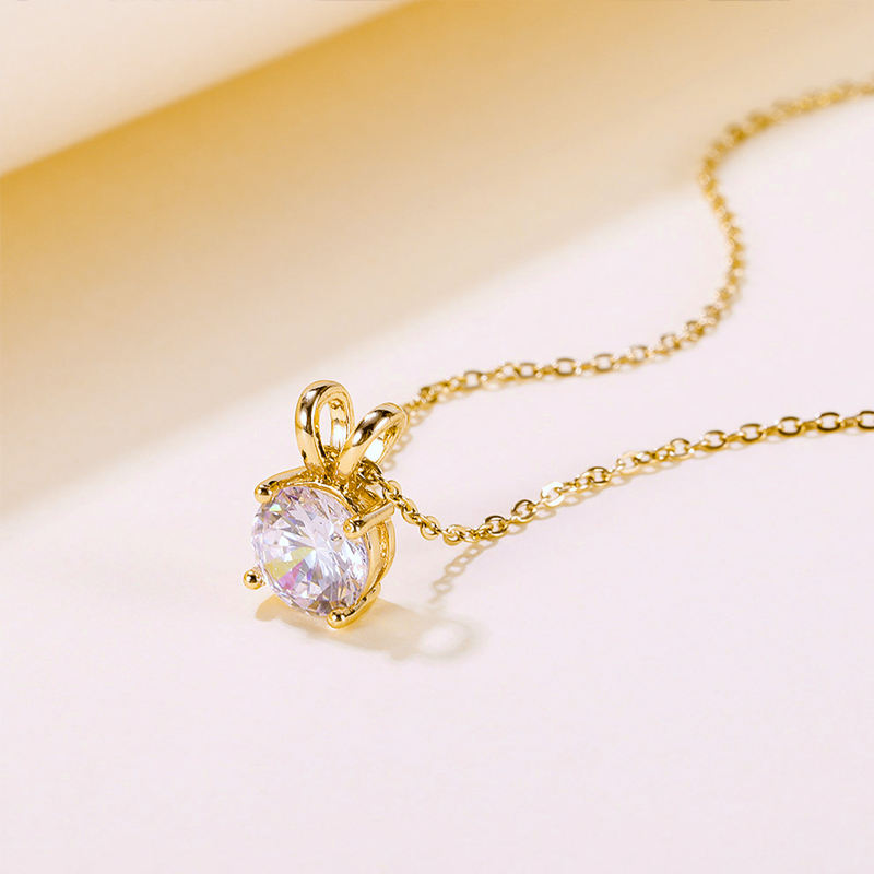 Cubic Zirconia Necklace Stainless Steel