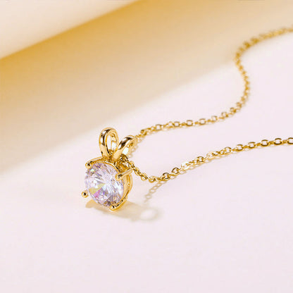 Cubic Zirconia Necklace Stainless Steel