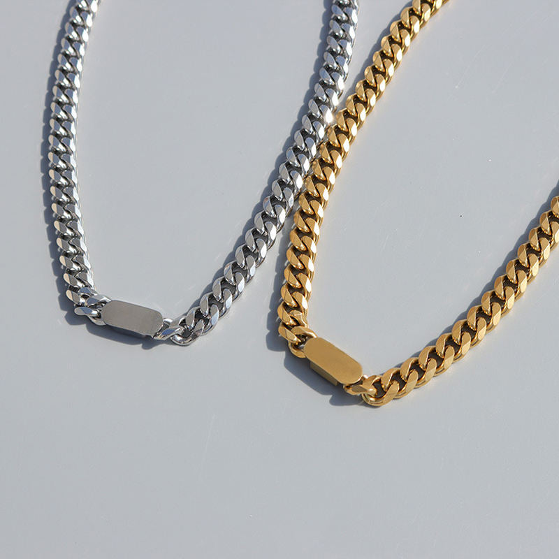 Cuban Necklace &amp; Bracelet | 18K Gold Plated