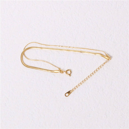 Double-layer 18K Gold Plated Chain Bracelet