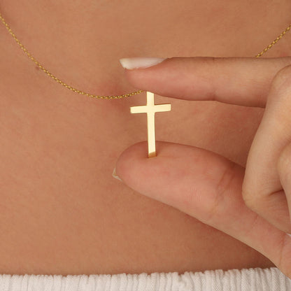 Minimalist Cross Pendant Necklace