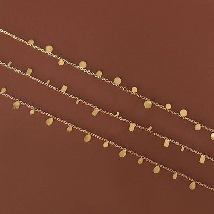 Dainty Choker 18K Gold Plated Charm Necklace