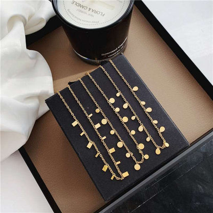 Dainty Choker 18K Gold Plated Charm Necklace